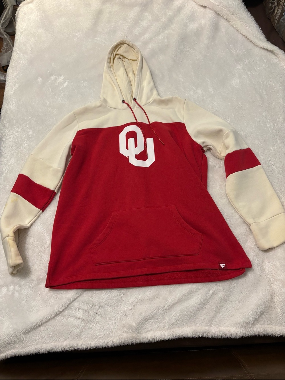 Fanatics Red and Cream OU Pullover Hoodie